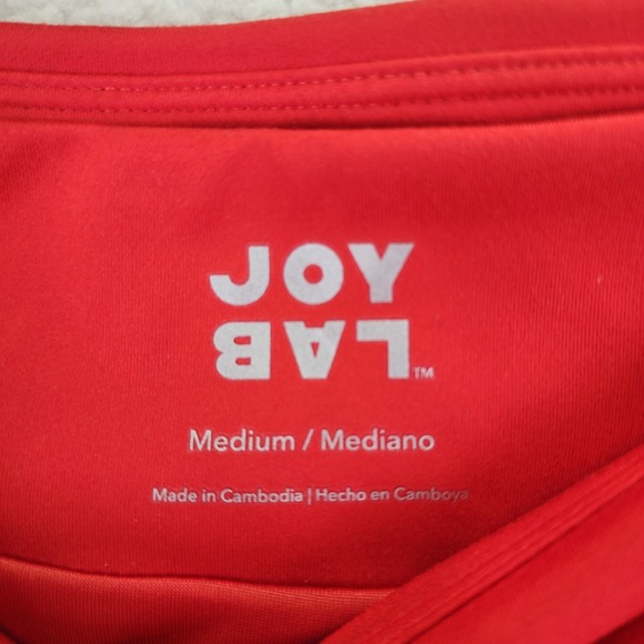 Joy Lab Women Red Athletic Shorts Laser Cut Perforated Layered Size Medium - Picture 3 of 8